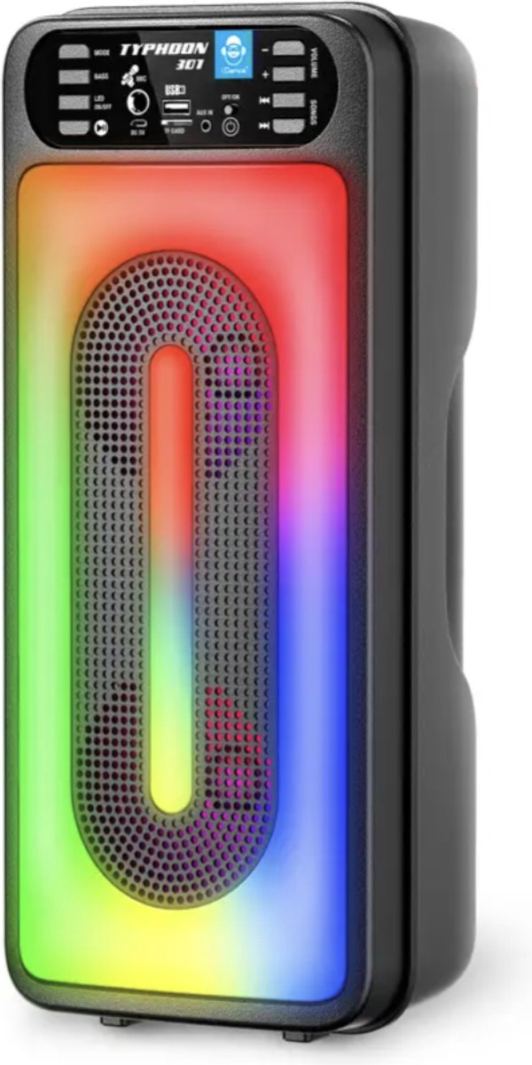 iDance Typhoon 301 - Bluetooth Speaker Partybox met Verlichting - luidsprekers boxen