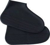 Somstyle 1 Paar Luxe Schoenhoesjes - Maat 39 t/m 44 - Overschoenen - Siliconen Rubber - Zwart
