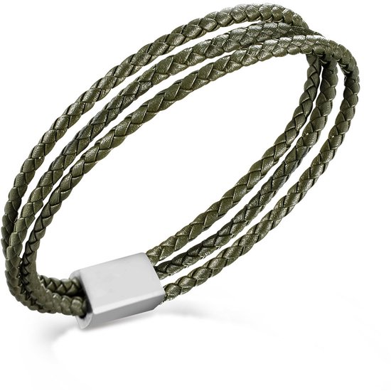 Bracelet Homme Boccia Titanium 03053-0219 - Bracelet cuir