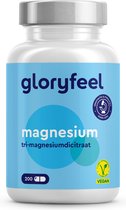gloryfeel Magnesium Citraat hooggedoseerd - 200 capsules voor 3+ maanden - 1730 mg tri-magnesiumdicitraat
