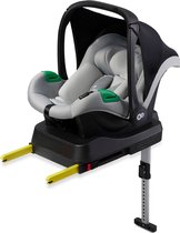 Kinderkraft MINK PRO I-size + Isofix Base - Autostoeltje 40-75 cm - vanaf de geboorte - Grijs