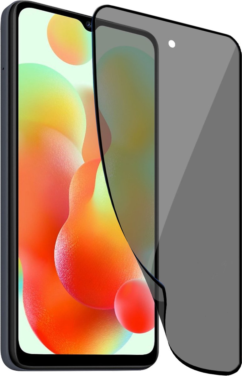 Geschikt voor Xiaomi Redmi 12C - Privacy Screenprotector - Beschermglas - Privé GuardCover
