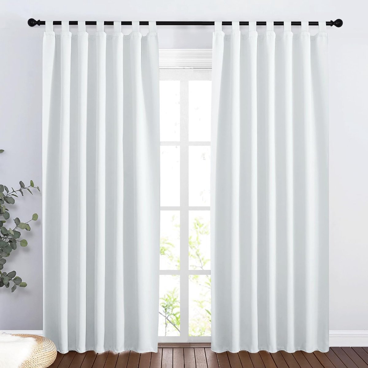 Verduisterende Gordijnen voor Woonkamer Slaapkamer, 200 x W 140 cm, grey-white