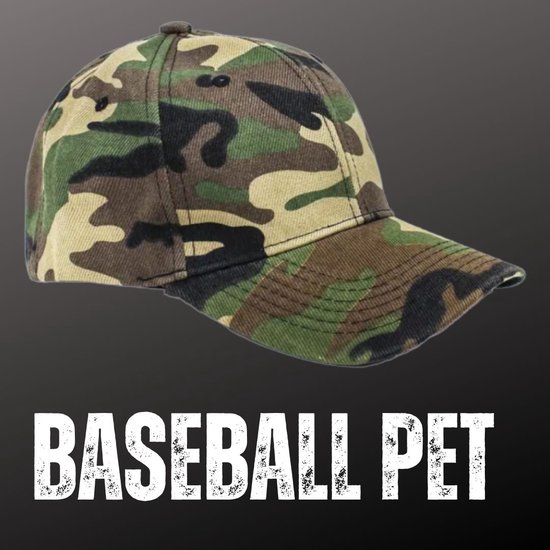 Camouflage | Baseball Pet van 100% katoen met 6 panelen voor kinderen | Baseball Cap