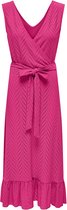 Jacqueline de Yong Jurk Jdycarla Cathinka S/l Midi Dress Jr 15321034 Fuchsia Purple Dames Maat - XL