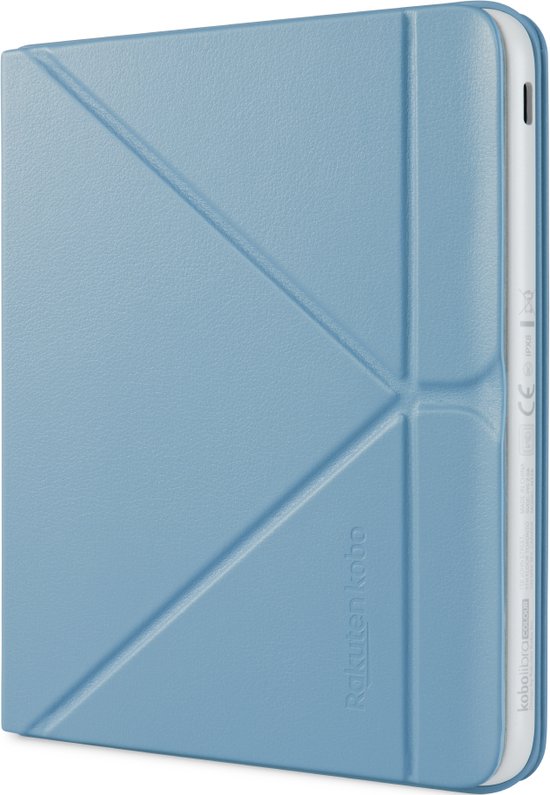 Kobo Libra Colour Hoes voor eReader - SleepCover - Blauw - Ingebouwde standaard van Kobo — afbeelding 2
