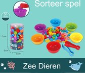 Montessori Sorteer Speelgoed - Zee Dieren - Sensory - Motoriek - Cognitief - Kleurrijk - Educatief Speelgoed - Sorteren - Ontwikkeling - montessori
