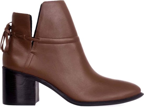 Mangará Dames schoenen Attalea Leder - 6,5cm Blokhak - Bruin - Maat 40