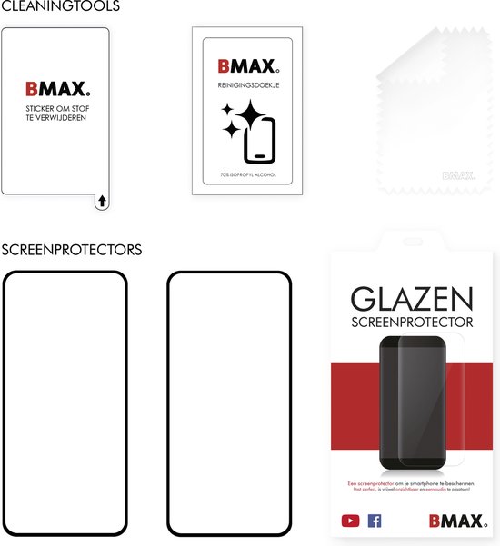 Pack de 2 films de protection d'écran BMAX adaptés au Samsung Galaxy S23 FE - En verre trempé - Protections d'écran Samsung - Accessoires téléphone de téléphone - Téléphonie et accessoires - Verre de protection - Protections d'écran en Glas