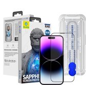 BLUEO Sapphire Glasfolie - Screenprotector Geschikt voor iPhone 15 Pro met Installatie Kit - Glas Bescherming