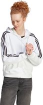 adidas Sportswear Essentials 3-Stripes French Terry Bomber Ritshoodie - Dames - Wit- L
