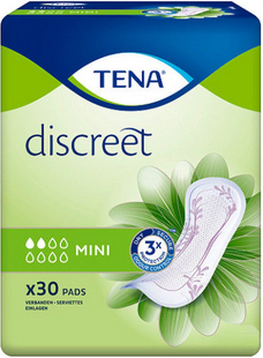 Goedkoopste Tena Discreet Mini - 1 pak van 30 stuks