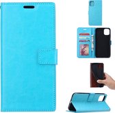 Bookcase Geschikt voor: iPhone 12 - Turquoise - portemonnee hoesje