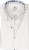 ETERNA modern fit overhemd korte mouw - Oxford - wit (contrast) - Strijkvrij - Boordmaat: 39