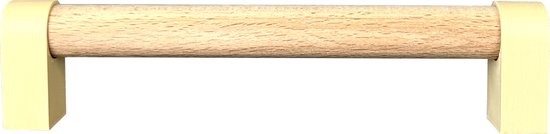 Home 3D WoodGrip Hangreep Beige 96mm - Keuken handgreep - Kast handgreep - Duurzaam