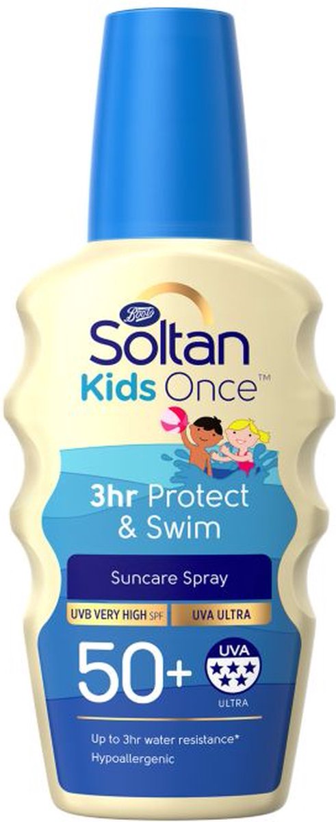 Goedkoopste Soltan Kids Zonnebrand Spray Protect & Swim 3U SPF50