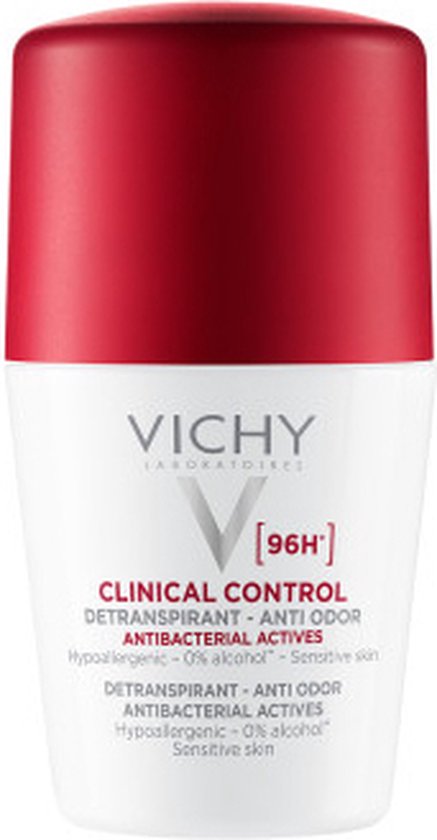 Foto: Vichy deodorant clinical control 96u 50ml tegen overmatige transpiratie roller 50ml ook voor gevoelige huid