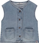 Stains and Stories girls denim gilet Meisjes T-shirt - blue denim - Maat 98