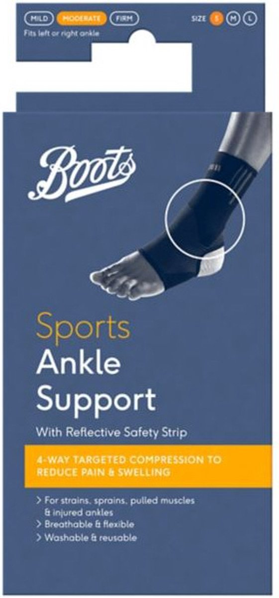 Boots Sports Enkelsteun met reflecterende veiligheidsstrook - S