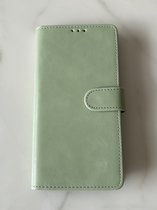 PU Leder wallet Case - Book Case Flip Cover Hoesje Met Stand Functie - Beschermhoes Met Pasjes Houder - Geschikt voor Samsung Galaxy A15 / A15 5G - Mintgroen
