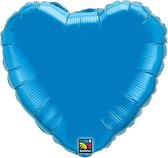 Qualatex - Folieballon XL Hart Sapphire Blue 91 cm