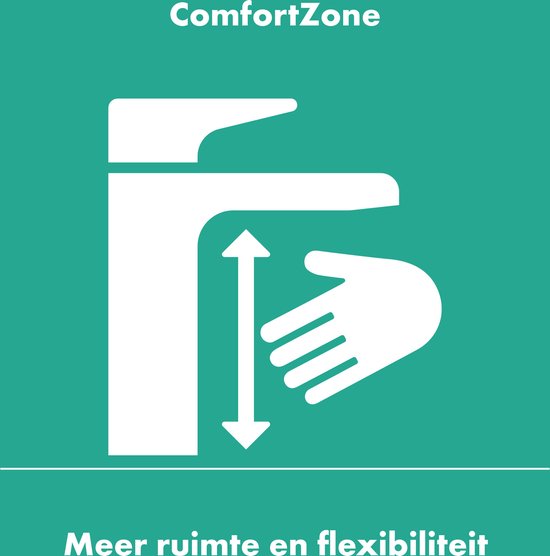 hansgrohe Rebris E - Wastafelmengkraan - Ééngreeps bediening - CoolStart energiebesparend - EcoSmart+ waterbesparend - Met trekwaste - 240mm maat - Mat Zwart