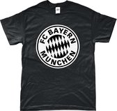 Maillot Bayern Munich - Logo - T-Shirt - Munich - UEFA - Champions League - Voetbal - Articles - Zwart - Unisexe - Regular Fit - Taille L