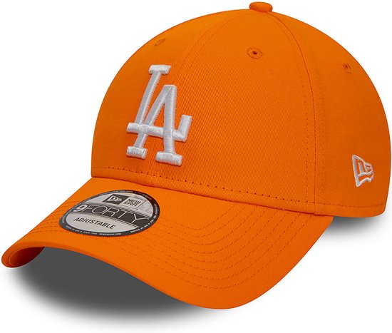 New Era - Casquette réglable 9FORTY Orange essentielle de la Ligue des Dodgers de Los Angeles