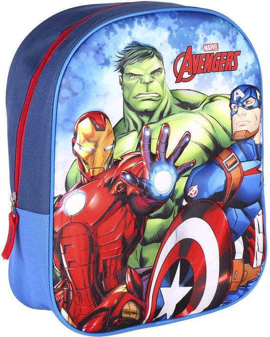 Foto: Marvel avengers rugzak ironman hulk en captain america hoogte 31cm