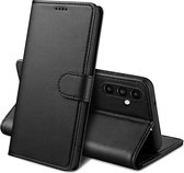Samsung Galaxy S23 FE Zwarte portemonnee met magnetische klep en kaartopslag