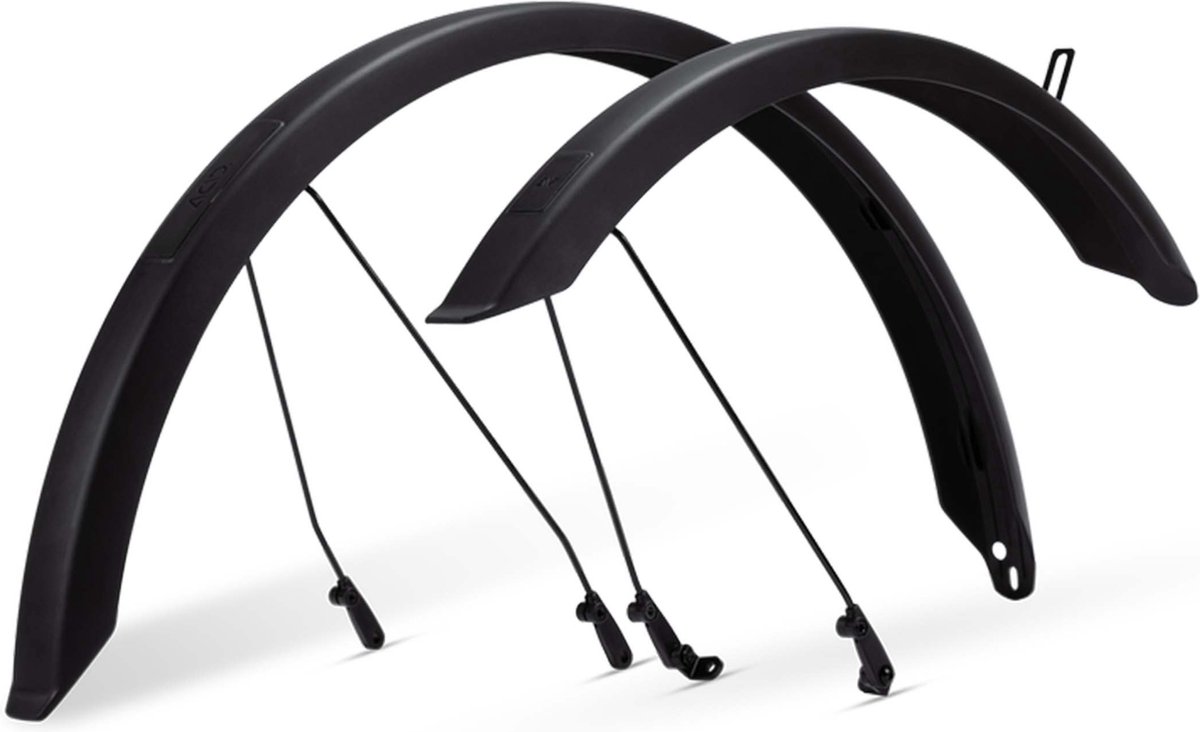 Acid spatbord set - 24 inch fiets - voor kinderen - max. bandbreedte 4,7 cm - zwart afbeelding