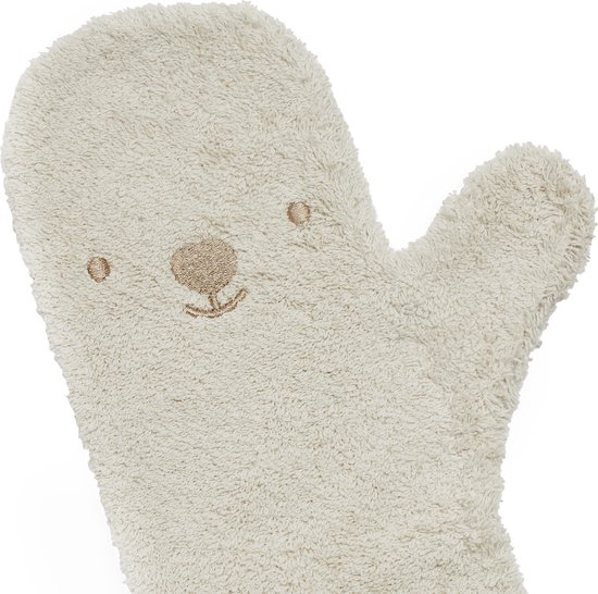 Voordeelset - Nifty - The Original Baby Shower Glove met washandje – baby douche handschoen voor beter grip op je baby bij het douchen - Lange washand met washandje - kraamcadeau - Vanilla Combi-deal — afbeelding 4