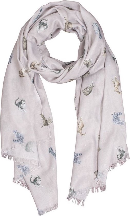 Wrendale Sjaal - 'Glamour Puss' cat scarf - Sjaal Kat - Poes