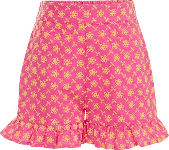 WE Fashion Meisjes short met broderie anglaise