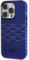 Audi IML Grille Pattern Back Case (MagSafe Compatible) - Geschikt voor Apple iPhone 14 Pro (6.1") - Blauw