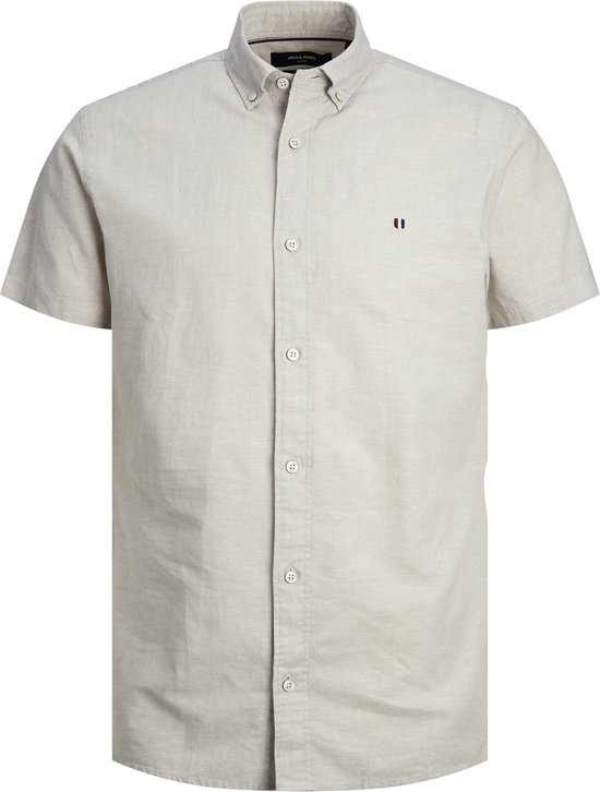 Jack & Jones Overhemd Jprblusummer Shield Shirt S/s 12233118 Fields Of Rye/slim Fit Mannen Maat - M