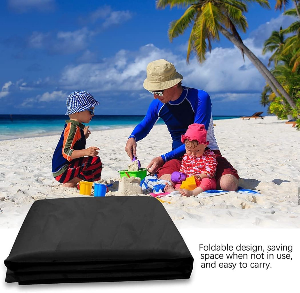LAMUNI Housse de bac à sable imperméable 100 x 100 x 20 cm - Housse de bac à sable carrée avec cordon de serrage - Oxford 420D - Protection contre la poussière