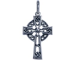 Hetty'S - Keltisch kruis met fraaie motieven - echt zilver