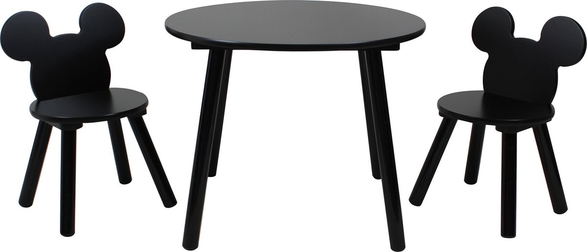 Apollo set tafel met stoelen voor kleuters, berken - De Tol