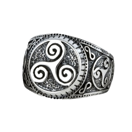 Zilveren “Keltische Triskelion” ring(R5402.65)