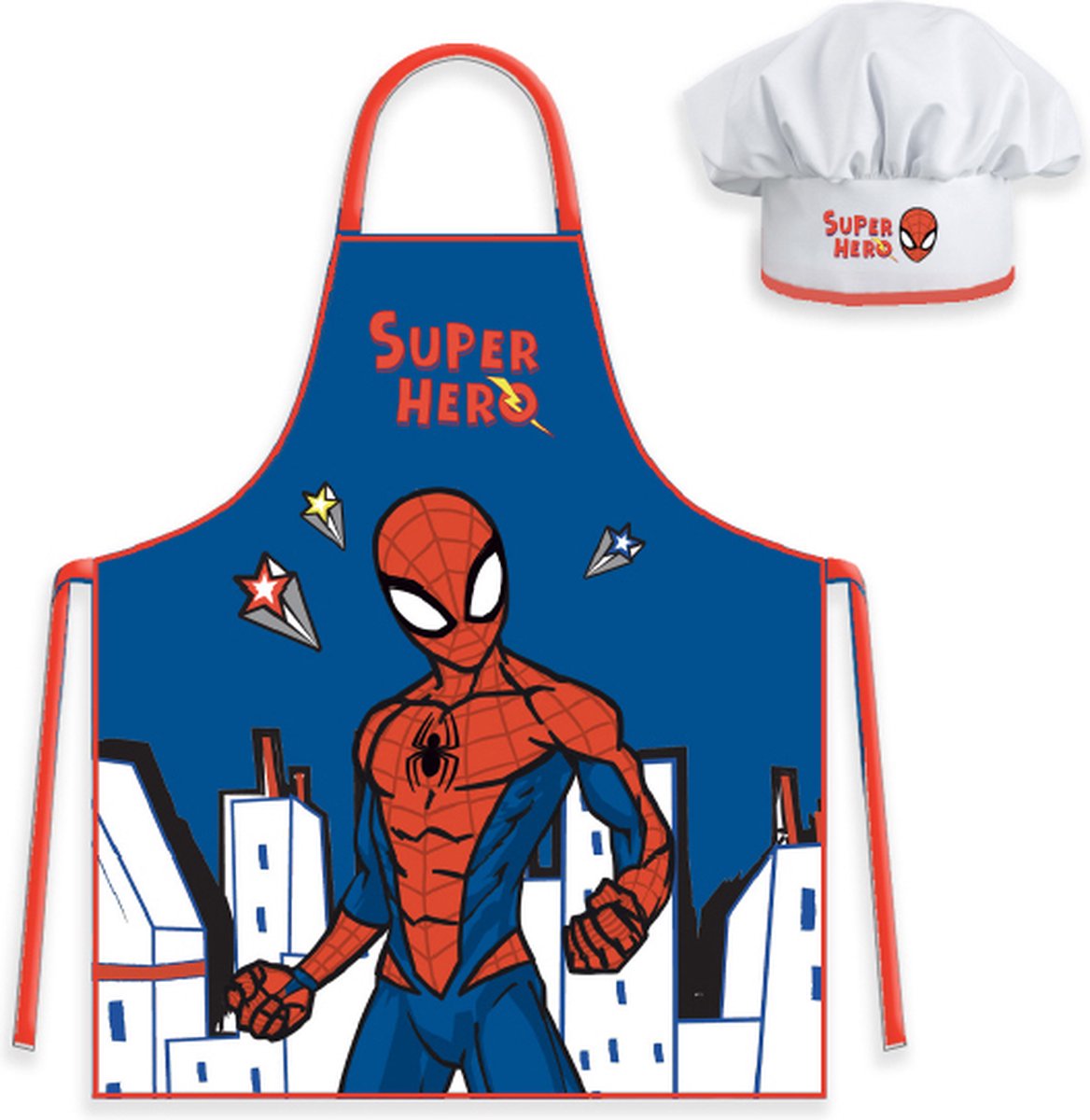 Marvel Spiderman Kinderschort + Kokmuts