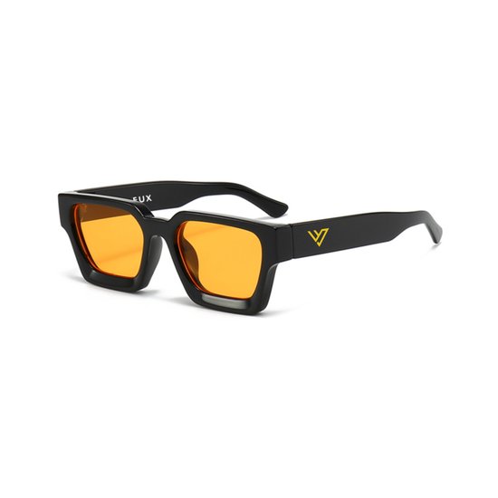 VIVEUX® Cube Collection - Oranje Zonnebril - Vierkant - Inclusief Beschermhoes - Koningsdag bril