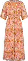Freebird Jurk Dress Mae Midi Wv Flower 1601 Flower Pink Dames Maat - L