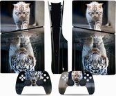 PS5 Disk Slim - Console Skin - Reflection - PS5 sticker - 1 console en 2 controller stickers