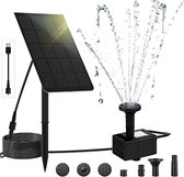Gratyfied - Vijverpomp zonne energie - Vijverpomp solar - Vijverpompen voor onder water - Vijverbeluchter op zonne-energie - ‎9 x 13 x 23 cm - 270 Gram - Zwart - 2,5W
