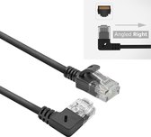 ACT Câble patch fin noir U/UTP CAT6A LSZH de 0 mètre avec Connecteurs RJ45, droit à angle droit à 90° DC2930