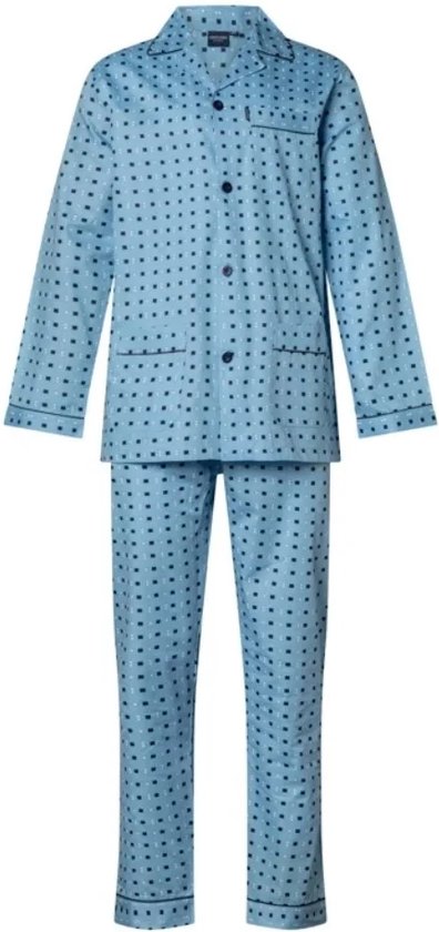 Heren pyjama Gentlemen poplin katoen 9421 blue maat 64