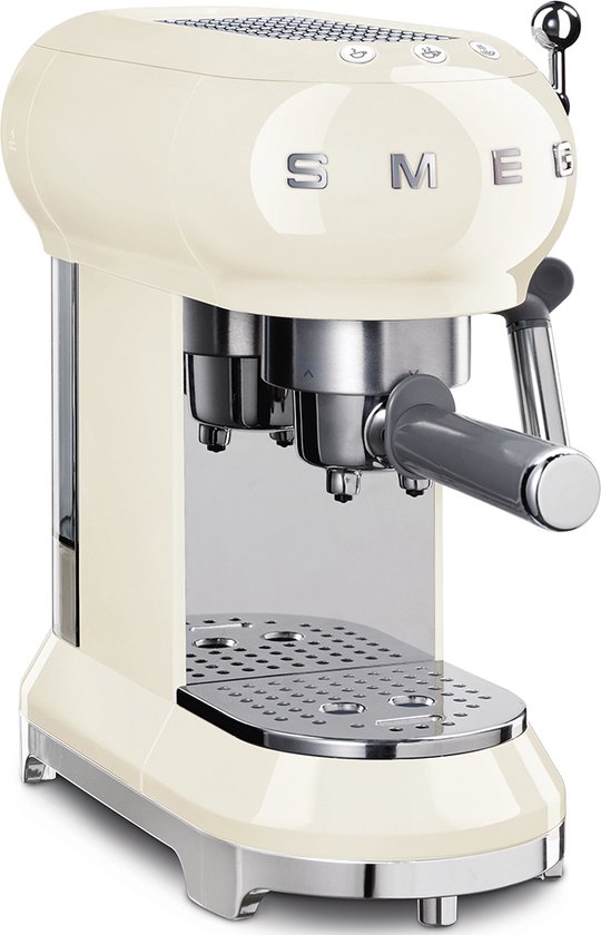 SMEG ECF01CREU - Handmatige espressomachine - Crème - Stoompijp