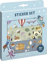 Little Dutch stickers Jim & Friends - 3 stickervellen met speelachtergrond - stickerset