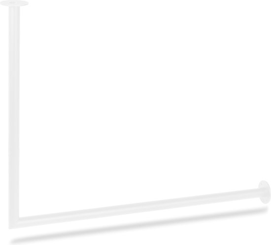 Kledingroede | Garderobestang wit hoek (67x65 cm)